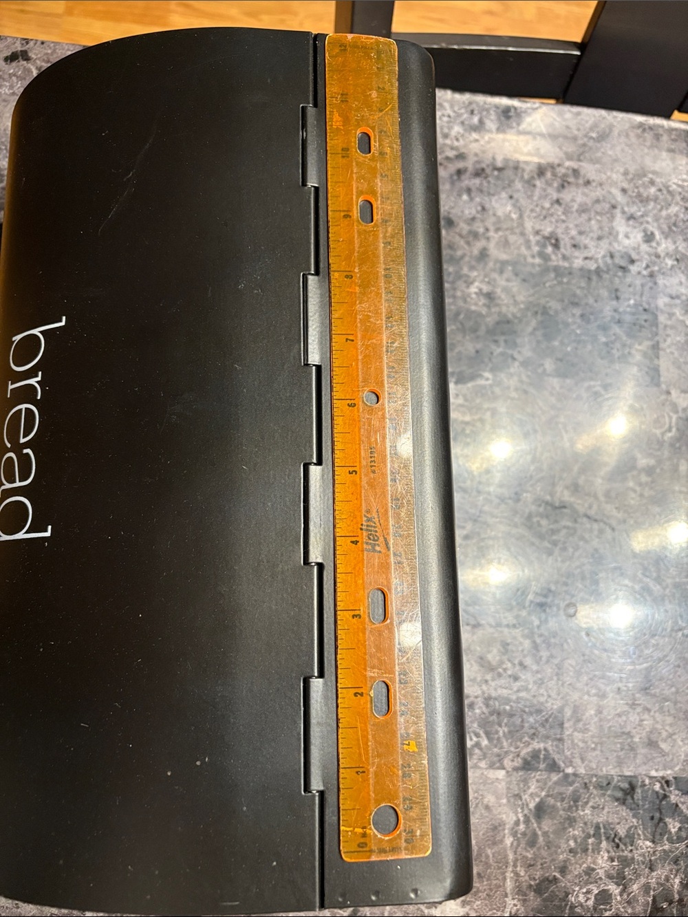 Modern Black 'bread' Bread Box - Picture 6 of 6